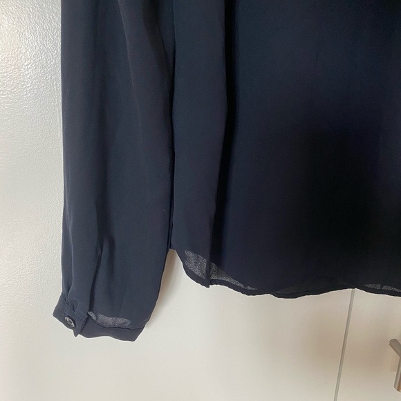 Premise Navy Chiffon Top - Picture 3 of 3